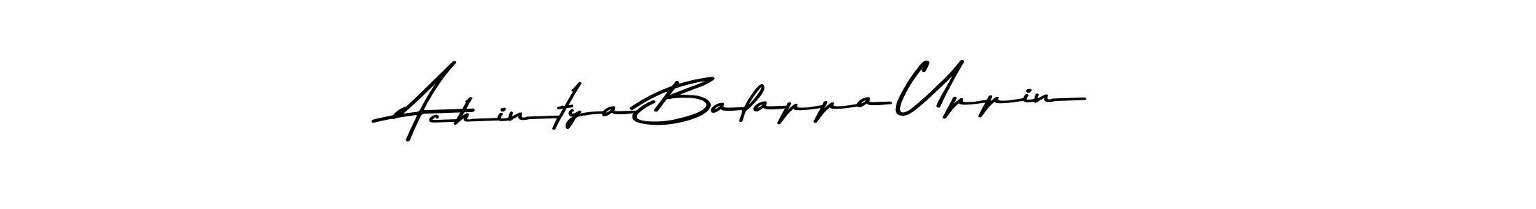 How to make Achintya Balappa Uppin name signature. Use Asem Kandis PERSONAL USE style for creating short signs online. This is the latest handwritten sign. Achintya Balappa Uppin signature style 9 images and pictures png