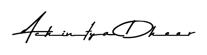 Personalize your online presence with Achintya Dheer signature rendered in elegant Asem Kandis PERSONAL USE font. Great for website footers and blogs. Achintya Dheer signature style 9 images and pictures png
