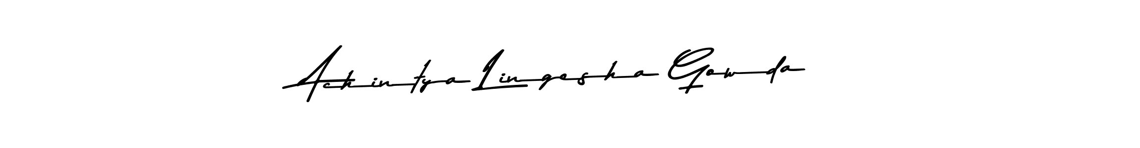 Also You can easily find your signature by using the search form. We will create Achintya Lingesha Gowda name handwritten signature images for you free of cost using Asem Kandis PERSONAL USE sign style. Achintya Lingesha Gowda signature style 9 images and pictures png
