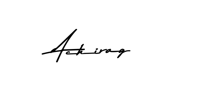 Create a beautiful signature design for name Achirag. With this signature (Asem Kandis PERSONAL USE) fonts, you can make a handwritten signature for free. Achirag signature style 9 images and pictures png
