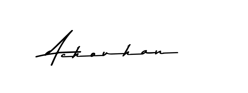 Similarly Asem Kandis PERSONAL USE is the best handwritten signature design. Signature creator online .You can use it as an online autograph creator for name Achouhan. Achouhan signature style 9 images and pictures png