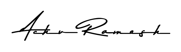Explore multiple handwriting variations for Achu Ramesh including this stunning Asem Kandis PERSONAL USE design. Free to use across all platforms. Achu Ramesh signature style 9 images and pictures png