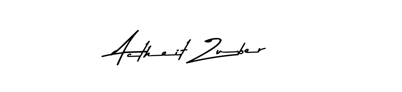 The best way (Asem Kandis PERSONAL USE) to make a short signature is to pick only two or three words in your name. The name Actheit Zuber include a total of six letters. For converting this name. Actheit Zuber signature style 9 images and pictures png
