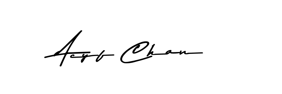 Design your own signature with our free online signature maker. With this signature software, you can create a handwritten (Asem Kandis PERSONAL USE) signature for name Acyf Chan. Acyf Chan signature style 9 images and pictures png