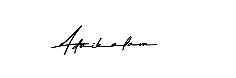 How to make Adaikalam name signature. Use Asem Kandis PERSONAL USE style for creating short signs online. This is the latest handwritten sign. Adaikalam signature style 9 images and pictures png