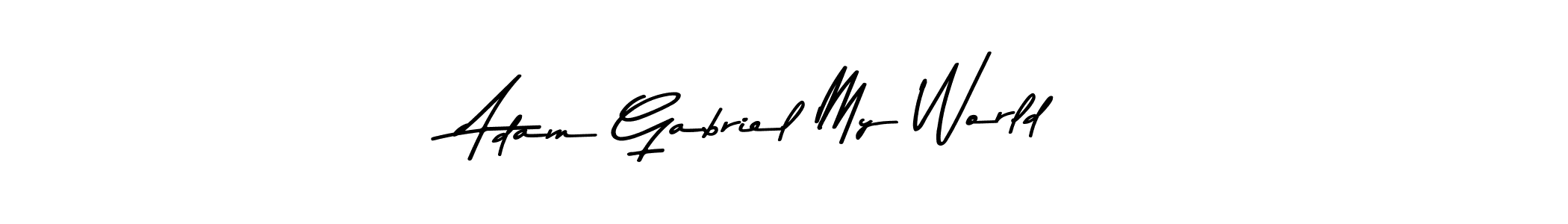 Here are the top 10 professional signature styles for the name Adam Gabriel My World. These are the best autograph styles you can use for your name. Adam Gabriel My World signature style 9 images and pictures png