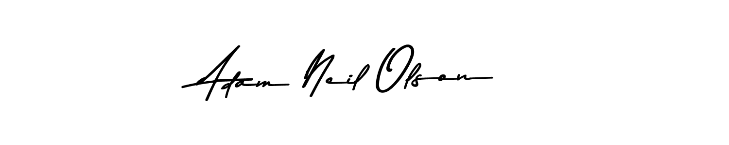 The best way (Asem Kandis PERSONAL USE) to make a short signature is to pick only two or three words in your name. The name Adam Neil Olson include a total of six letters. For converting this name. Adam Neil Olson signature style 9 images and pictures png