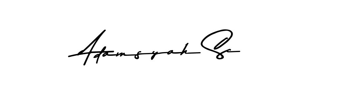 Design your own signature with our free online signature maker. With this signature software, you can create a handwritten (Asem Kandis PERSONAL USE) signature for name Adamsyah Sc. Adamsyah Sc signature style 9 images and pictures png