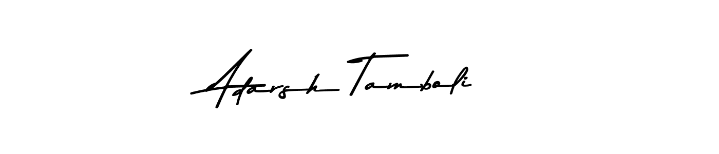 You should practise on your own different ways (Asem Kandis PERSONAL USE) to write your name (Adarsh Tamboli) in signature. don't let someone else do it for you. Adarsh Tamboli signature style 9 images and pictures png