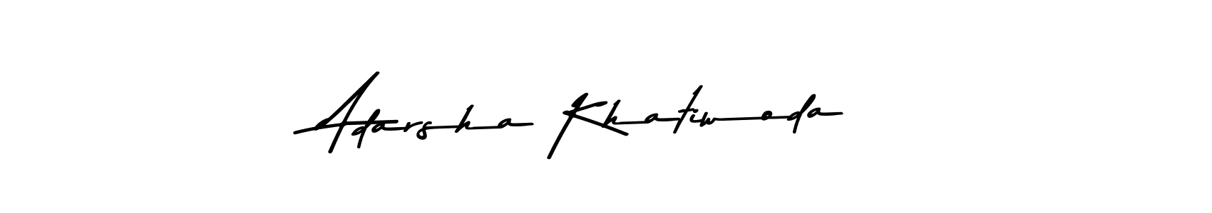 Asem Kandis PERSONAL USE is a professional signature style that is perfect for those who want to add a touch of class to their signature. It is also a great choice for those who want to make their signature more unique. Get Adarsha Khatiwoda name to fancy signature for free. Adarsha Khatiwoda signature style 9 images and pictures png