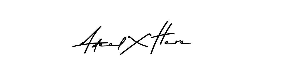 The best way (Asem Kandis PERSONAL USE) to make a short signature is to pick only two or three words in your name. The name Adeel X Here include a total of six letters. For converting this name. Adeel X Here signature style 9 images and pictures png