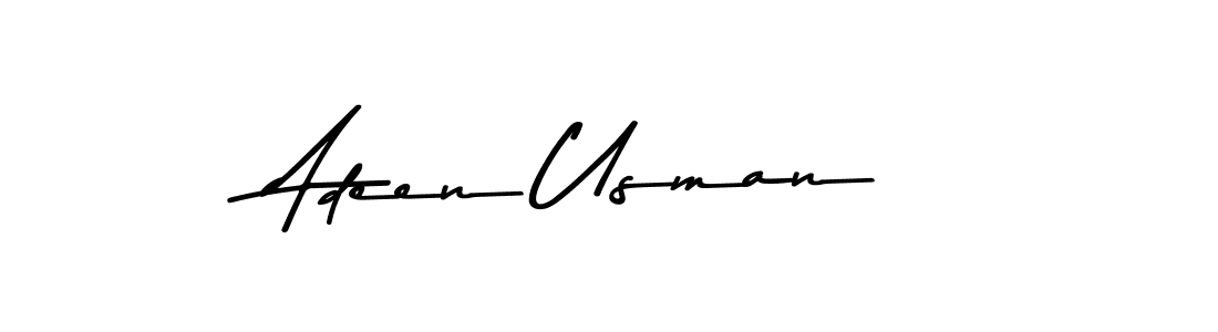 The best way (Asem Kandis PERSONAL USE) to make a short signature is to pick only two or three words in your name. The name Adeen Usman include a total of six letters. For converting this name. Adeen Usman signature style 9 images and pictures png