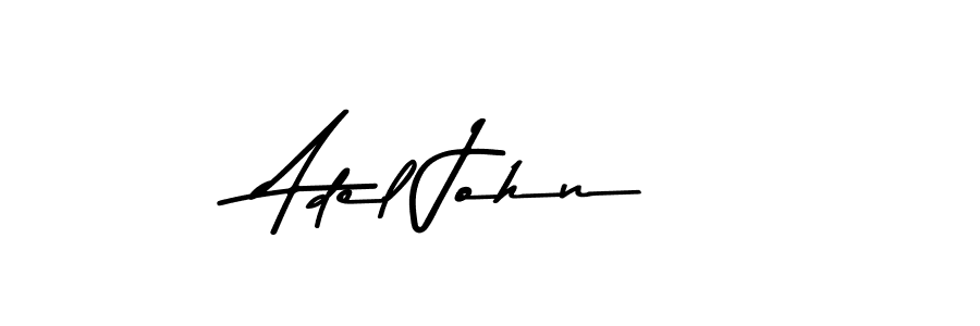 How to make Adel John name signature. Use Asem Kandis PERSONAL USE style for creating short signs online. This is the latest handwritten sign. Adel John signature style 9 images and pictures png