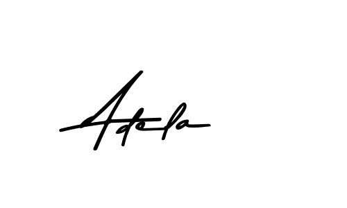 How to make Adela name signature. Use Asem Kandis PERSONAL USE style for creating short signs online. This is the latest handwritten sign. Adela signature style 9 images and pictures png