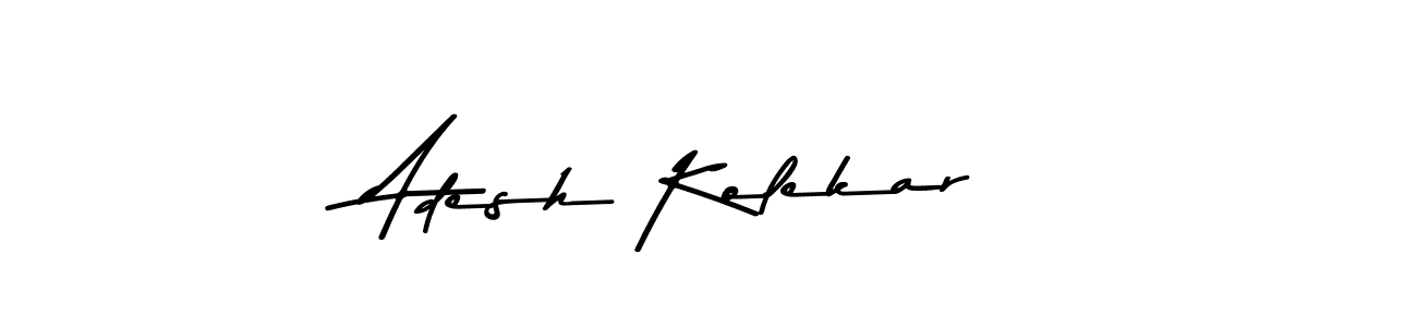 How to make Adesh Kolekar signature? Asem Kandis PERSONAL USE is a professional autograph style. Create handwritten signature for Adesh Kolekar name. Adesh Kolekar signature style 9 images and pictures png