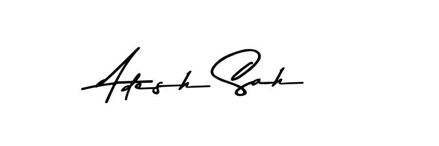Design your own signature with our free online signature maker. With this signature software, you can create a handwritten (Asem Kandis PERSONAL USE) signature for name Adesh Sah. Adesh Sah signature style 9 images and pictures png