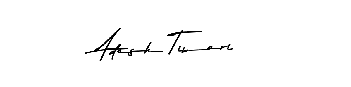 How to make Adesh Tiwari name signature. Use Asem Kandis PERSONAL USE style for creating short signs online. This is the latest handwritten sign. Adesh Tiwari signature style 9 images and pictures png