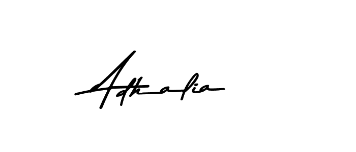 Make a beautiful signature design for name Adhalia. With this signature (Asem Kandis PERSONAL USE) style, you can create a handwritten signature for free. Adhalia signature style 9 images and pictures png