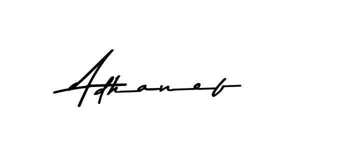 Design your own signature with our free online signature maker. With this signature software, you can create a handwritten (Asem Kandis PERSONAL USE) signature for name Adhanef. Adhanef signature style 9 images and pictures png