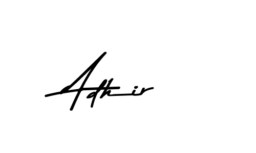 Make a beautiful signature design for name Adhir. With this signature (Asem Kandis PERSONAL USE) style, you can create a handwritten signature for free. Adhir signature style 9 images and pictures png