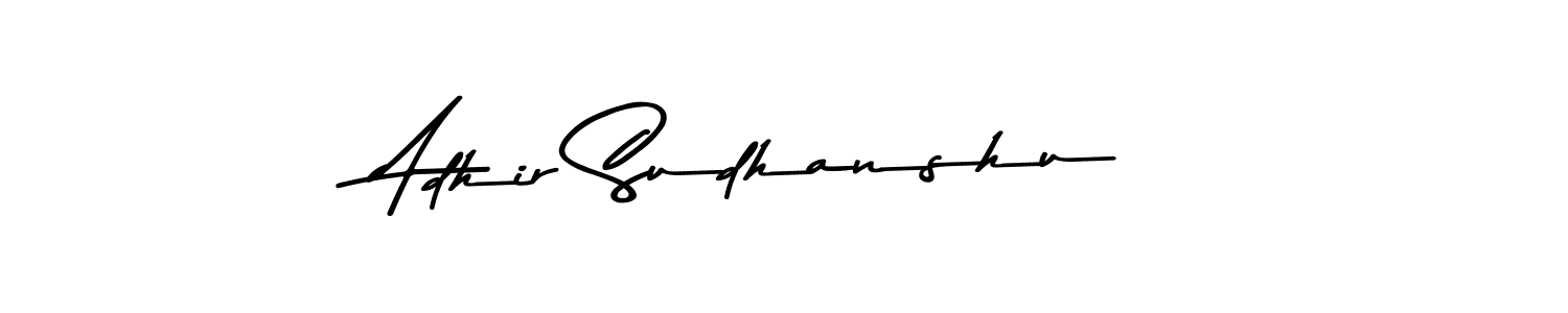 You can use this online signature creator to create a handwritten signature for the name Adhir Sudhanshu. This is the best online autograph maker. Adhir Sudhanshu signature style 9 images and pictures png