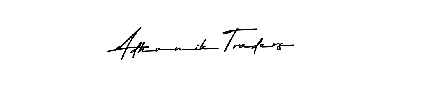 The best way (Asem Kandis PERSONAL USE) to make a short signature is to pick only two or three words in your name. The name Adhunik Traders include a total of six letters. For converting this name. Adhunik Traders signature style 9 images and pictures png