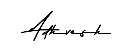 Generate high-definition signature styles for Adhvesh. The Asem Kandis PERSONAL USE typeface ensures crisp legibility and sophisticated design. Adhvesh signature style 9 images and pictures png