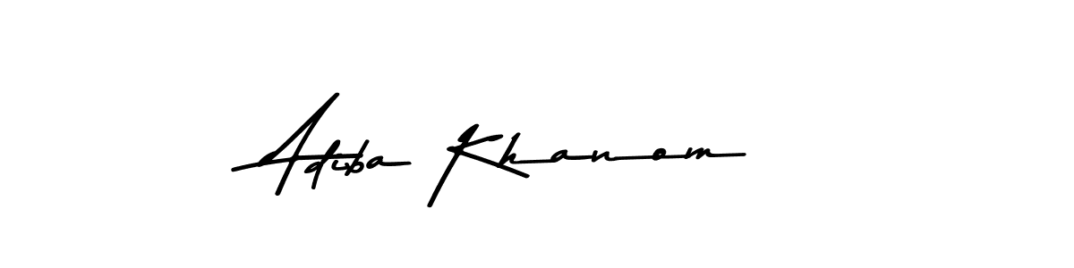 Make a beautiful signature design for name Adiba Khanom. With this signature (Asem Kandis PERSONAL USE) style, you can create a handwritten signature for free. Adiba Khanom signature style 9 images and pictures png