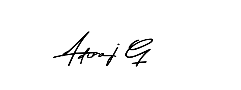 Use a signature maker to create a handwritten signature online. With this signature software, you can design (Asem Kandis PERSONAL USE) your own signature for name Adiraj G. Adiraj G signature style 9 images and pictures png