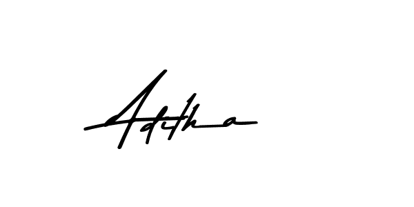 Make a beautiful signature design for name Aditha. With this signature (Asem Kandis PERSONAL USE) style, you can create a handwritten signature for free. Aditha signature style 9 images and pictures png