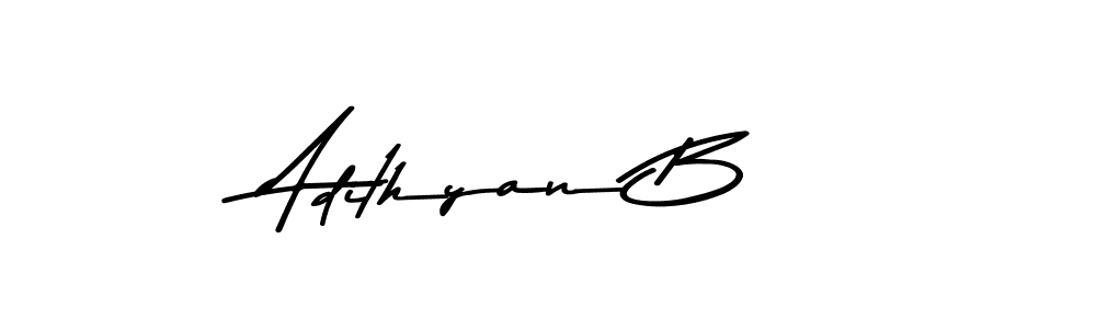 The best way (Asem Kandis PERSONAL USE) to make a short signature is to pick only two or three words in your name. The name Adithyan B include a total of six letters. For converting this name. Adithyan B signature style 9 images and pictures png