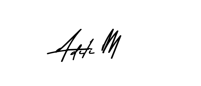 You should practise on your own different ways (Asem Kandis PERSONAL USE) to write your name (Aditi M) in signature. don't let someone else do it for you. Aditi M signature style 9 images and pictures png