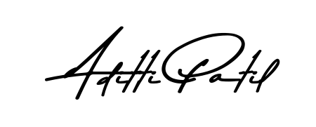 Upgrade your professional image with Aditti Patil signature created with Asem Kandis PERSONAL USE font. Fast, free, and watermark-free download. Aditti Patil signature style 9 images and pictures png