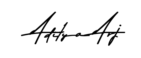 A classic penmanship look for Aditya Arj. The Asem Kandis PERSONAL USE font brings timeless elegance and confidence to every signed document. Aditya Arj signature style 9 images and pictures png