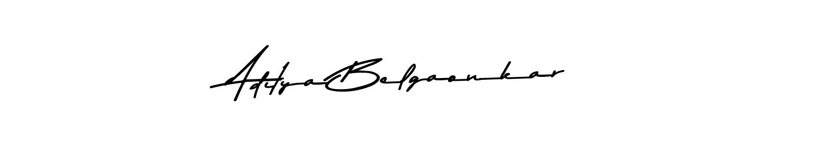 Make a beautiful signature design for name Aditya Belgaonkar. With this signature (Asem Kandis PERSONAL USE) style, you can create a handwritten signature for free. Aditya Belgaonkar signature style 9 images and pictures png