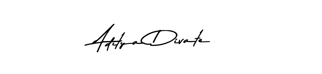 Make a beautiful signature design for name Aditya Divate. With this signature (Asem Kandis PERSONAL USE) style, you can create a handwritten signature for free. Aditya Divate signature style 9 images and pictures png