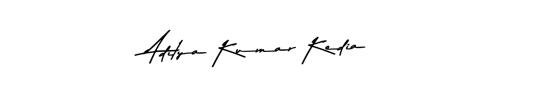 How to make Aditya Kumar Kedia name signature. Use Asem Kandis PERSONAL USE style for creating short signs online. This is the latest handwritten sign. Aditya Kumar Kedia signature style 9 images and pictures png