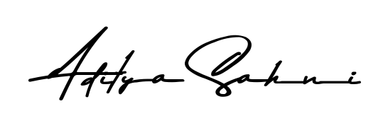 Get inspired by this graceful Asem Kandis PERSONAL USE signature style for name Aditya Sahni. Smooth loops and balanced proportions for everyday use. Aditya Sahni signature style 9 images and pictures png