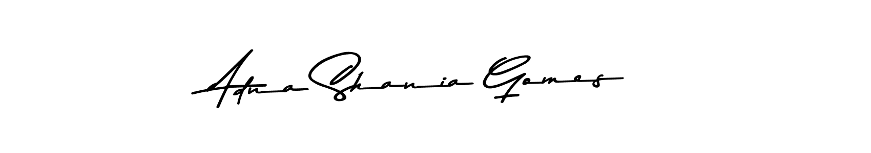 How to make Adna Shania Gomes name signature. Use Asem Kandis PERSONAL USE style for creating short signs online. This is the latest handwritten sign. Adna Shania Gomes signature style 9 images and pictures png