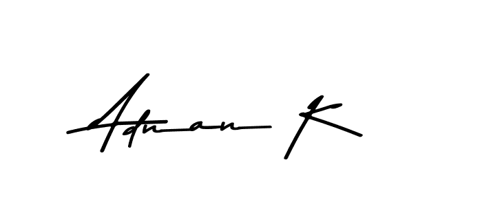 Make a beautiful signature design for name Adnan K. With this signature (Asem Kandis PERSONAL USE) style, you can create a handwritten signature for free. Adnan K signature style 9 images and pictures png