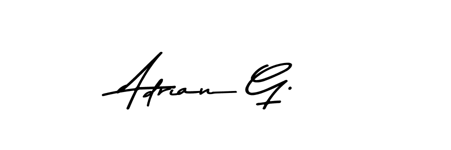 How to make Adrian G. name signature. Use Asem Kandis PERSONAL USE style for creating short signs online. This is the latest handwritten sign. Adrian G. signature style 9 images and pictures png