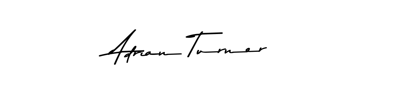 Make a beautiful signature design for name Adrian Turner. With this signature (Asem Kandis PERSONAL USE) style, you can create a handwritten signature for free. Adrian Turner signature style 9 images and pictures png