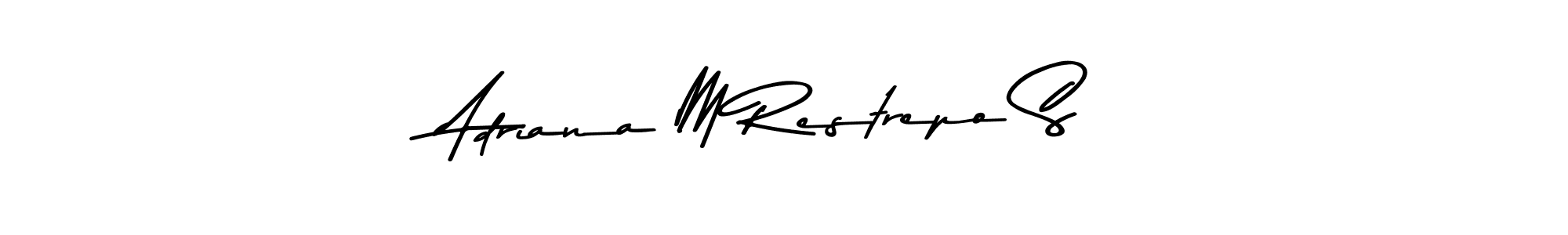 Make a beautiful signature design for name Adriana M Restrepo S. With this signature (Asem Kandis PERSONAL USE) style, you can create a handwritten signature for free. Adriana M Restrepo S signature style 9 images and pictures png