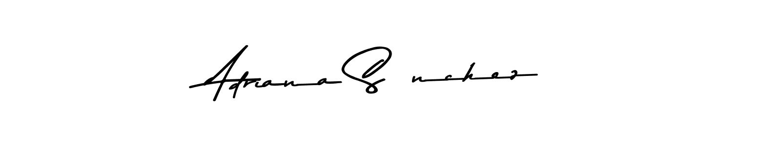 Create a beautiful signature design for name Adriana Sánchez. With this signature (Asem Kandis PERSONAL USE) fonts, you can make a handwritten signature for free. Adriana Sánchez signature style 9 images and pictures png