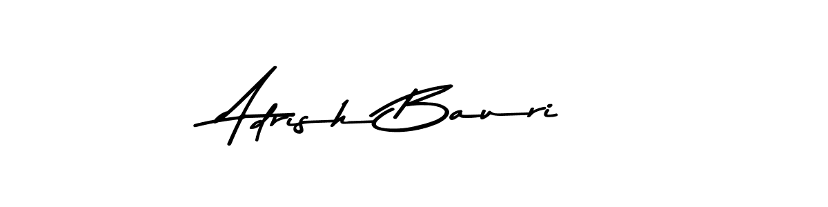 How to make Adrish Bauri name signature. Use Asem Kandis PERSONAL USE style for creating short signs online. This is the latest handwritten sign. Adrish Bauri signature style 9 images and pictures png