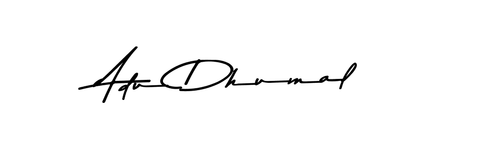 This is the best signature style for the Adu Dhumal name. Also you like these signature font (Asem Kandis PERSONAL USE). Mix name signature. Adu Dhumal signature style 9 images and pictures png