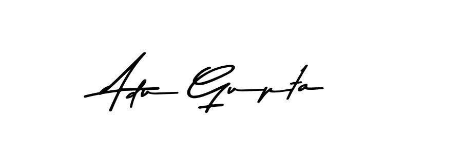 This is the best signature style for the Adu Gupta name. Also you like these signature font (Asem Kandis PERSONAL USE). Mix name signature. Adu Gupta signature style 9 images and pictures png