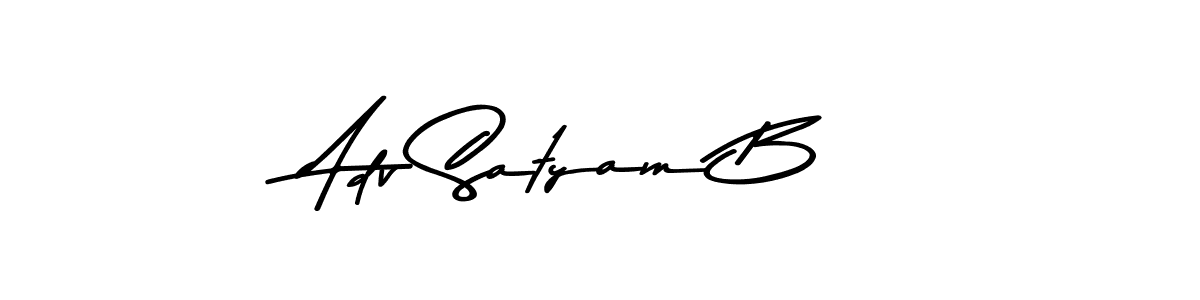 The best way (Asem Kandis PERSONAL USE) to make a short signature is to pick only two or three words in your name. The name Adv Satyam B include a total of six letters. For converting this name. Adv Satyam B signature style 9 images and pictures png