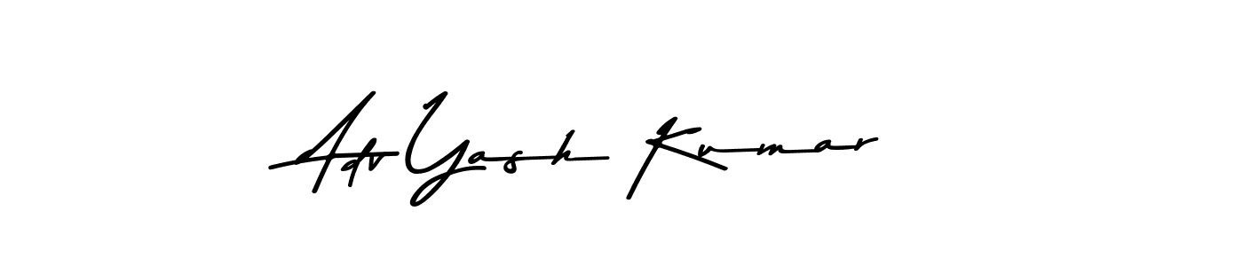 Make a beautiful signature design for name Adv Yash Kumar. With this signature (Asem Kandis PERSONAL USE) style, you can create a handwritten signature for free. Adv Yash Kumar signature style 9 images and pictures png
