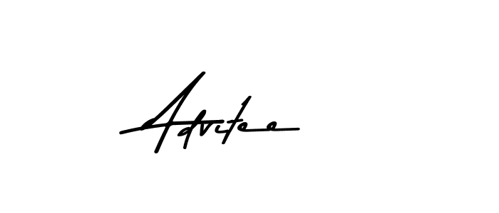 How to make Advitee name signature. Use Asem Kandis PERSONAL USE style for creating short signs online. This is the latest handwritten sign. Advitee signature style 9 images and pictures png